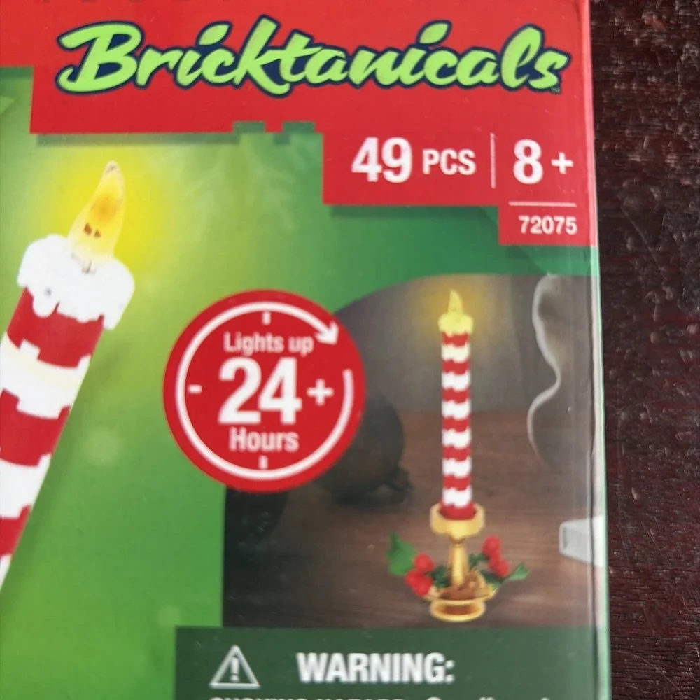 49 Piece BRICKCRAFT Bricktanicals Festive Flameless Candle Lights 24 Hours NEW